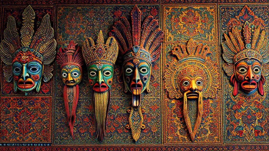 Arte tribal rico y vibrante