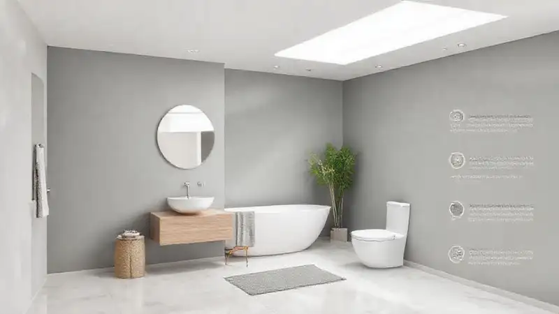 Un baño moderno prioriza bienestar y calma