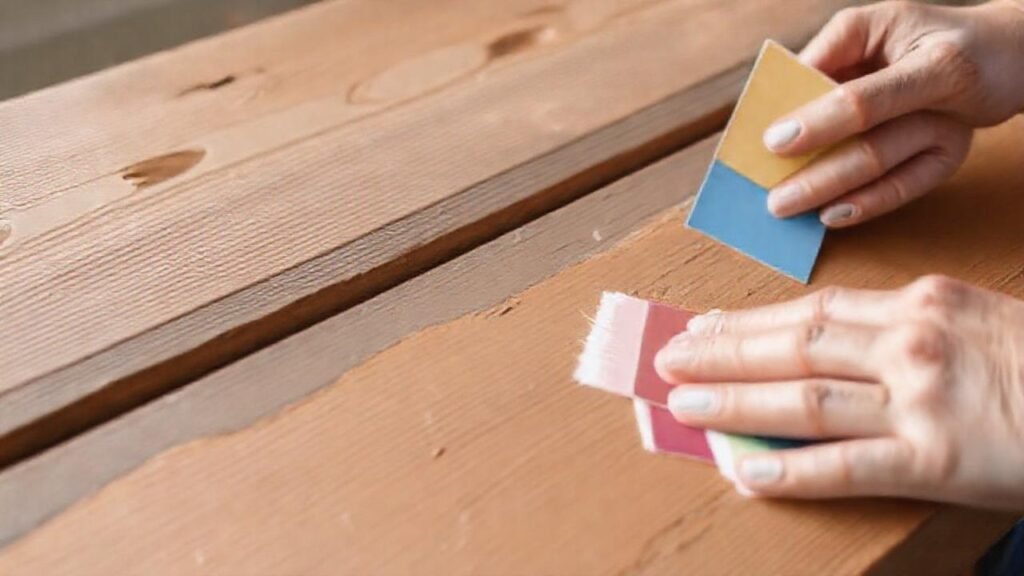 Pinta madera con textura y color