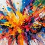 Pintura abstracta vibrante y dinámica