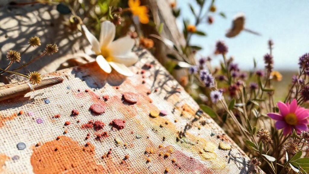 Pintura natural crea belleza luminosa y terrosa