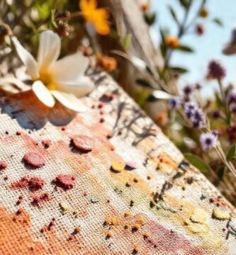 Pintura natural crea belleza luminosa y terrosa