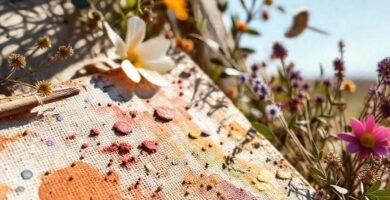 Pintura natural crea belleza luminosa y terrosa