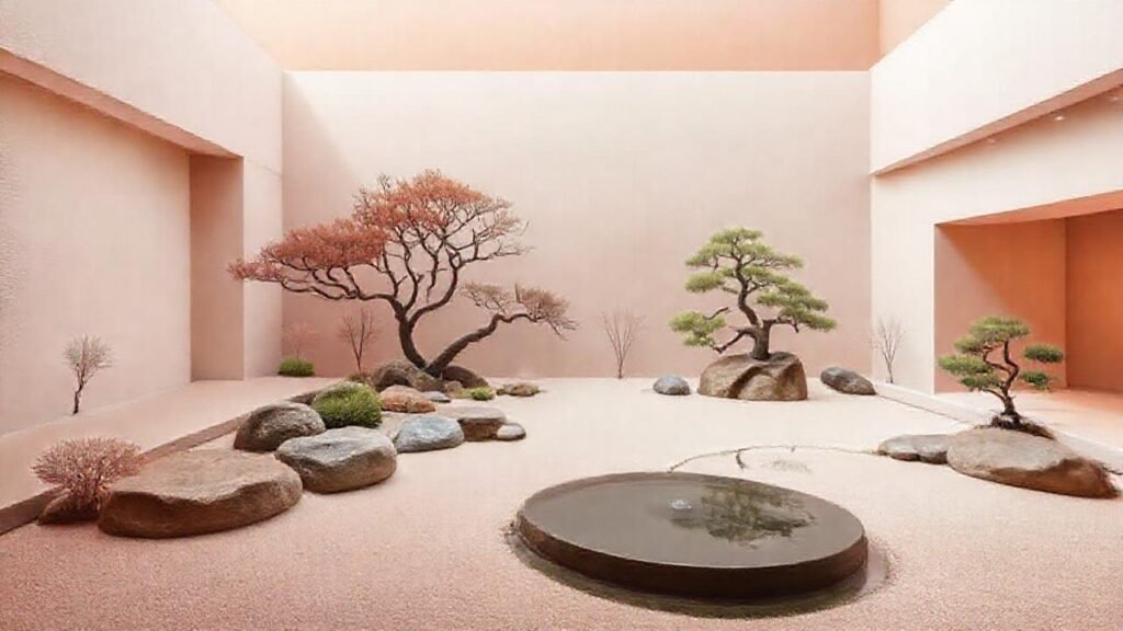 Jardín zen evoca paz y quietud