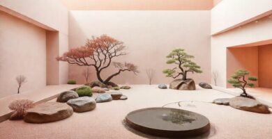 Jardín zen evoca paz y quietud