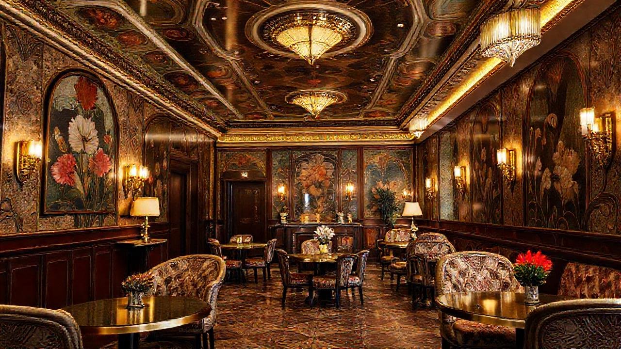 Un interior art déco elegante y lujoso