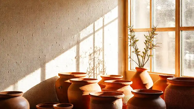 Un ambiente terroso y cálido minimalista
