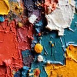 Texturas pintadas vibrantes se mezclan creativamente