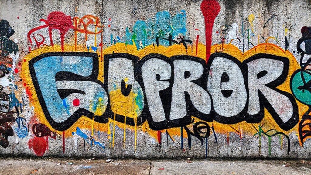 Mural urbano: arte stencil vibrante y texturizado
