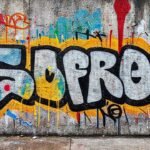 Mural urbano: arte stencil vibrante y texturizado