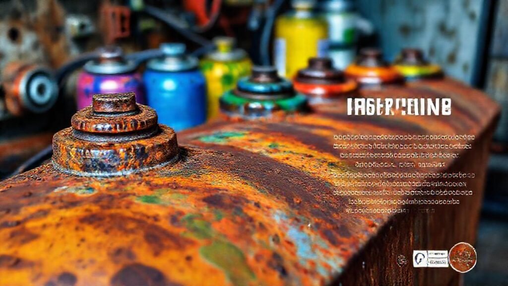 Taller vibrante con metal y solventes