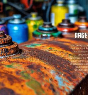 Taller vibrante con metal y solventes