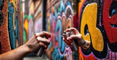 Artistas callejeros crean murales vibrantes urbanos