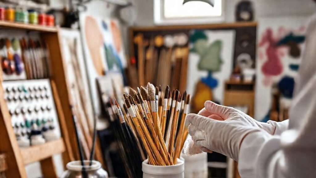 Un artista crea con luz y color