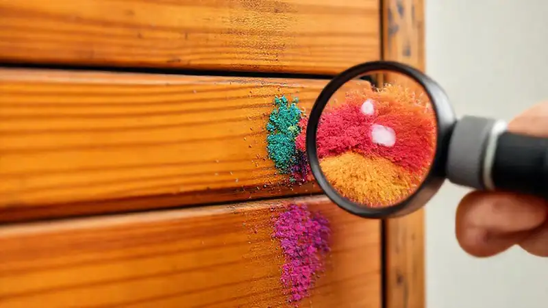 Pintura de muebles se observa con detalle