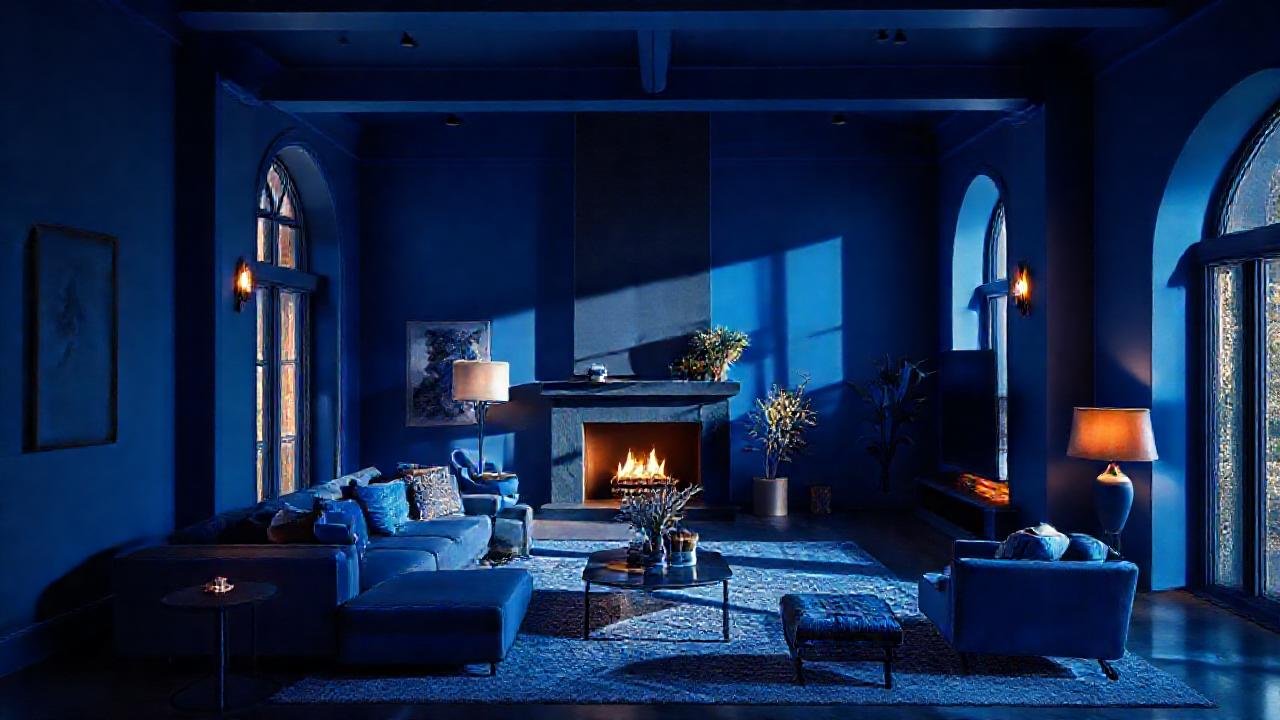 Cobalto azul crea hogar sereno y moderno