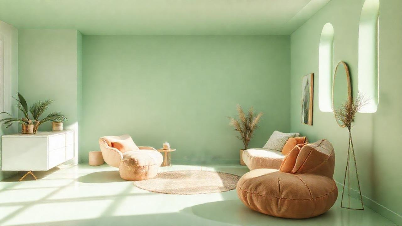 Un espacio pastel sereno y minimalista