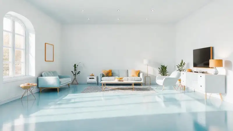 Un espacio luminoso y sereno minimalista