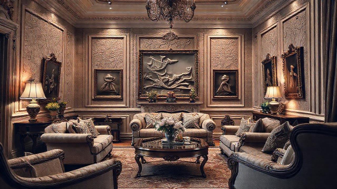 Un salón elegante y sofisticado
