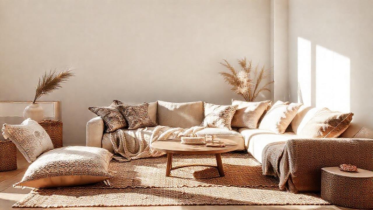 Un salón acogedor, minimalista y luminoso