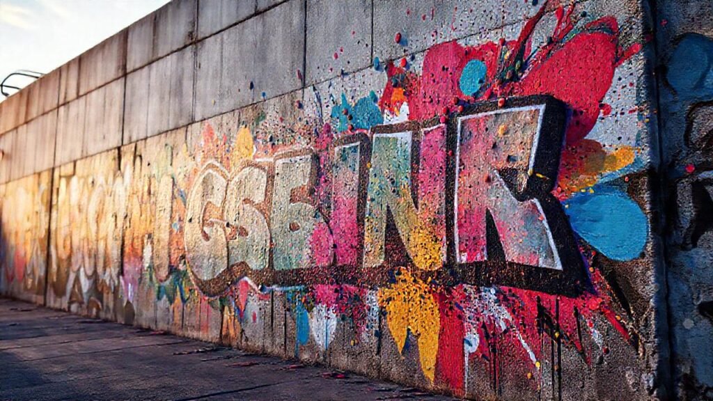 Graffiti urbano explode con colores vibrantes