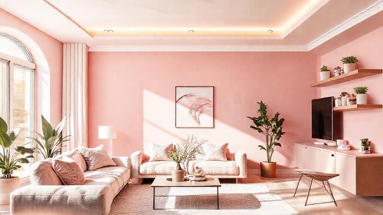 Un hogar moderno y rosa optimista