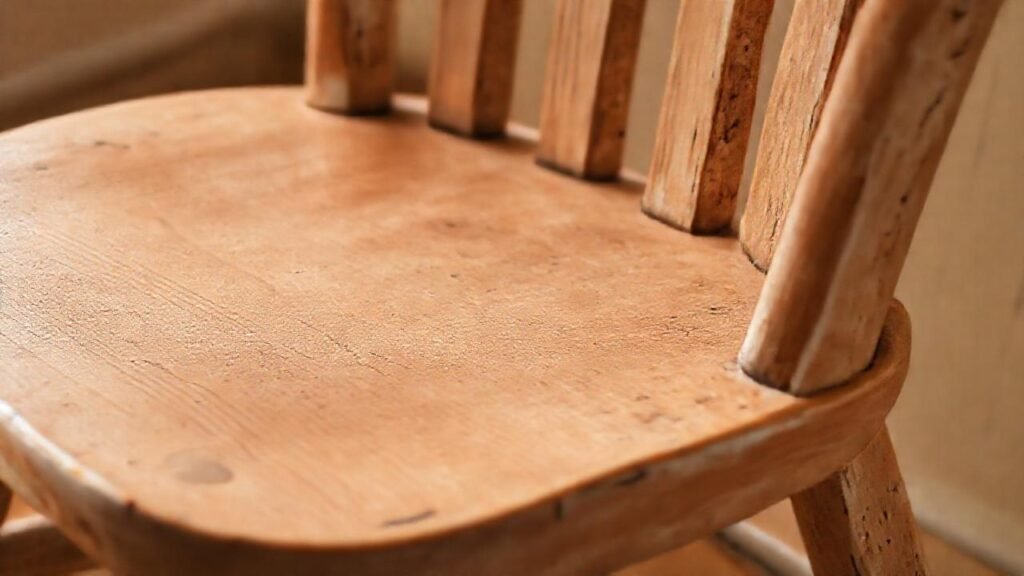 Silla rústica con textura de pintura