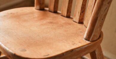 Silla rústica con textura de pintura