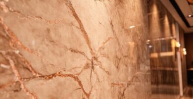 Mural de mármol texturizado