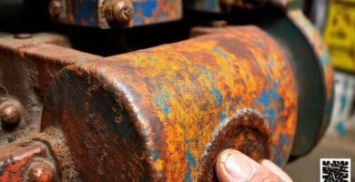 El metal oxidado exhibe un brillante acabado