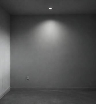 Un apartamento gris minimalista y sereno