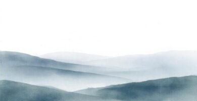 Paisaje sereno y tranquilo en acuarela