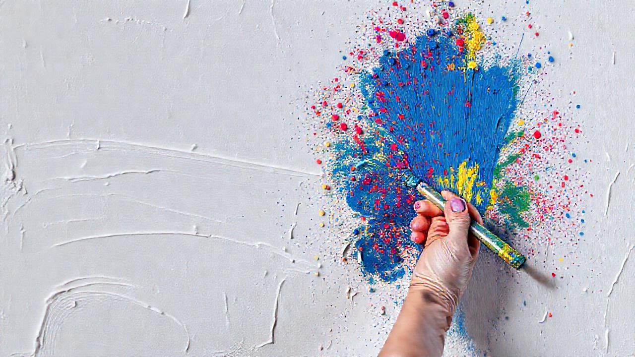 Pintura artística con textura vibrante