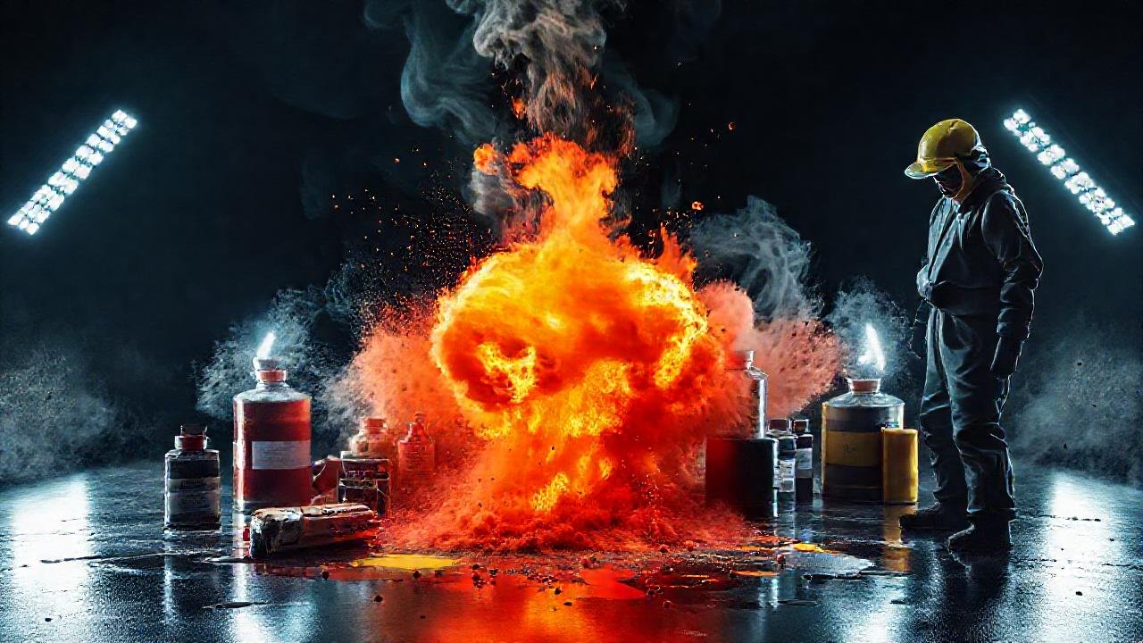 Pintura inflamable: peligro, protección y advertencia