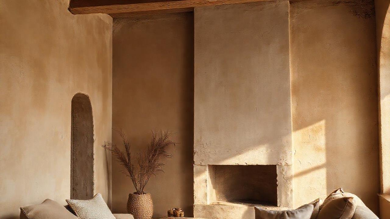 Un salón acogedor en tonos cálidos y sencillos