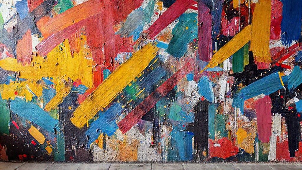 Arte moderno vibrante y caótico