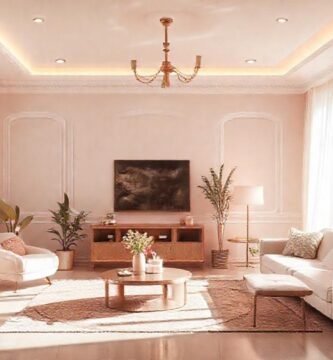 El diseño de interiores de pastel es calmante