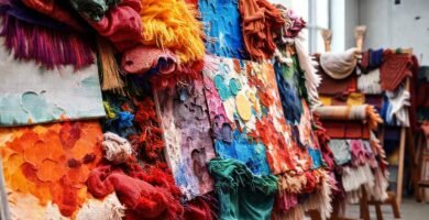 Pintura textil vibrante
