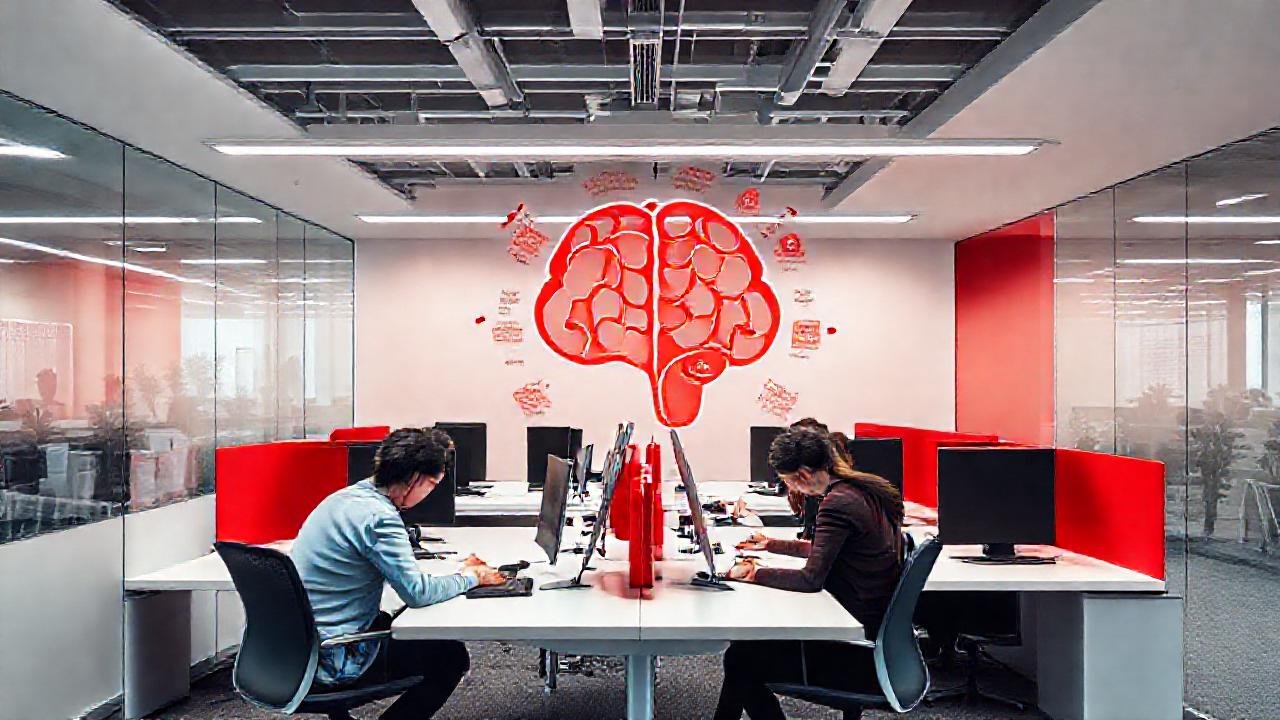 La oficina corporativa irradia energía impactante