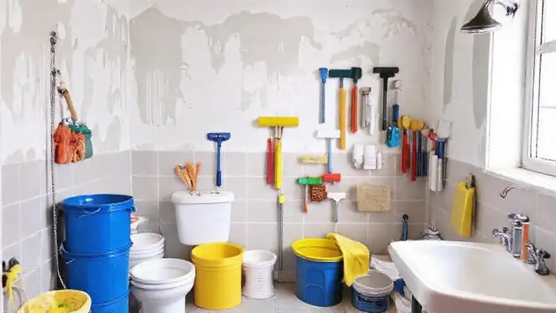 Renovación de baño: limpieza
