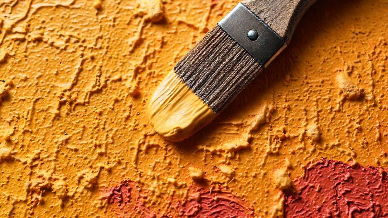 Pintura texturizada moderna con detalles vibrantes
