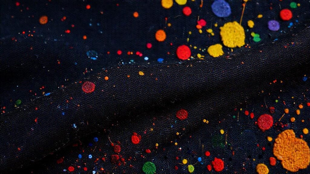 Un muestreo de tela oscura