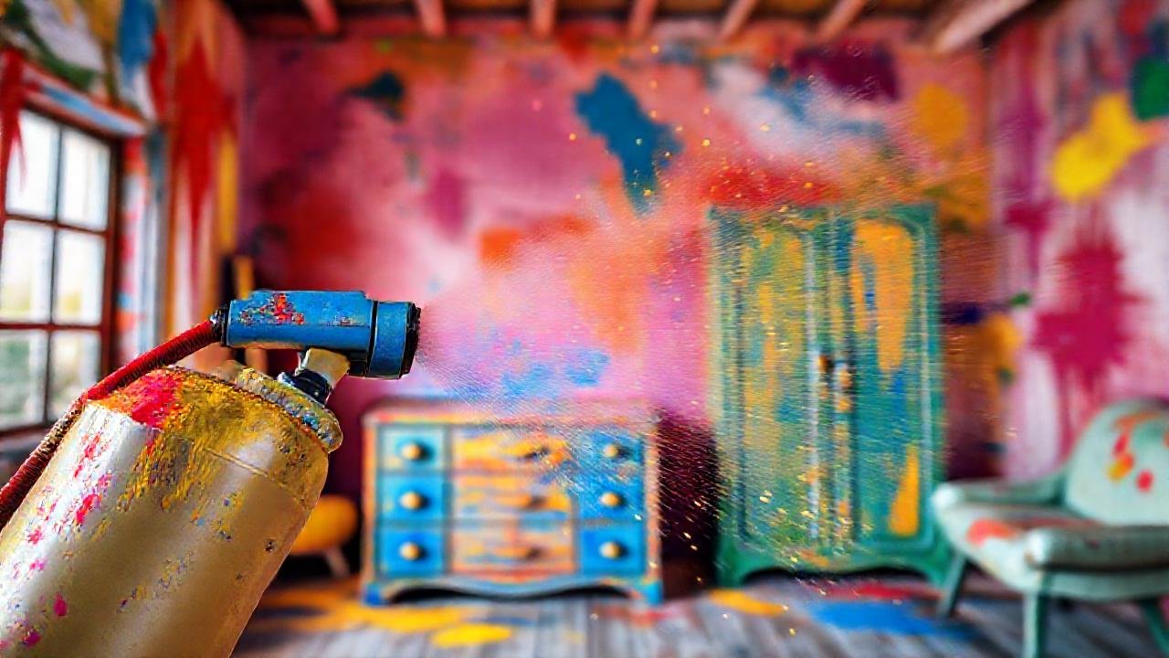 Pintura moderna, rápida y colorida