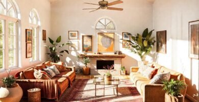 Un salón soleado y acogedor