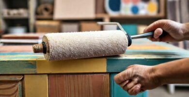 Un artesano pinta muebles con detalle