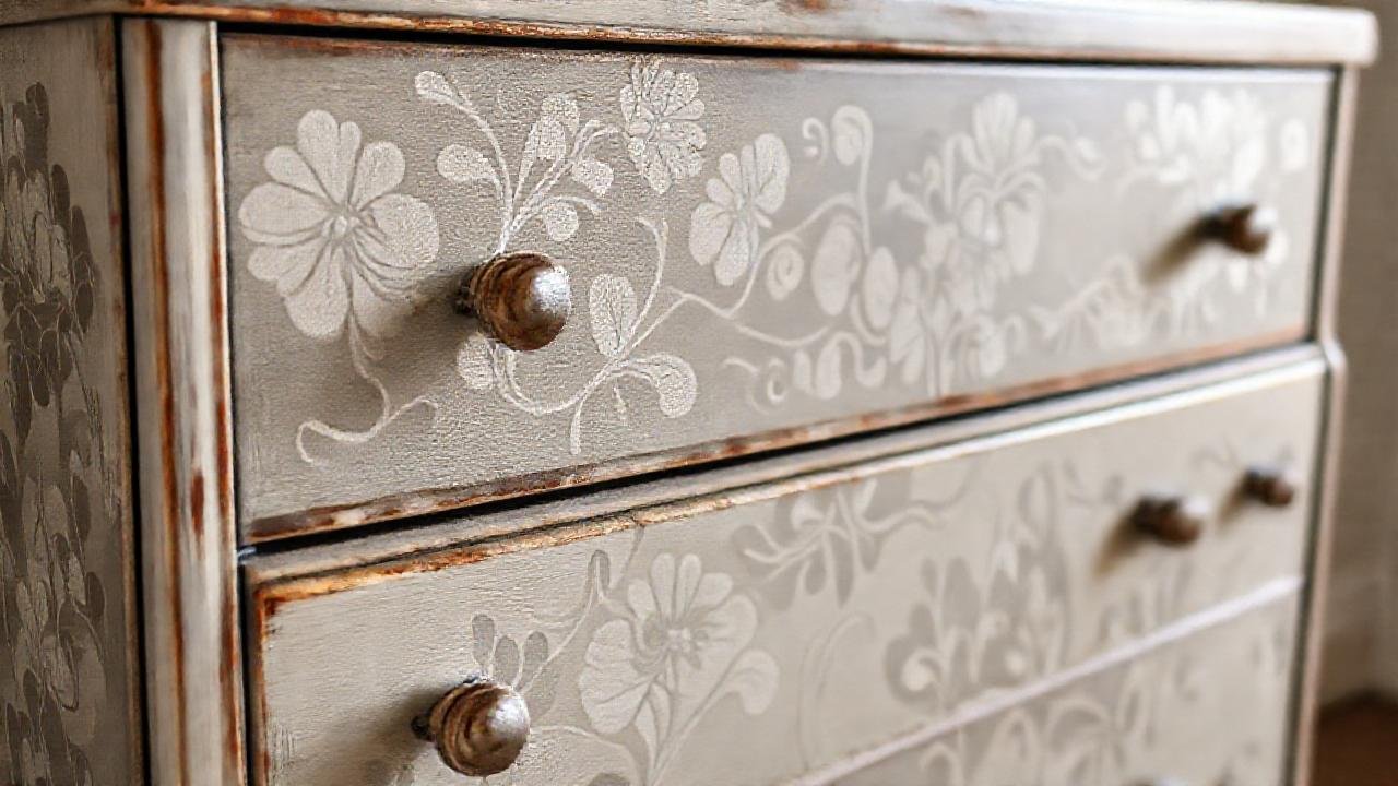 Cofre vintage con floral encantador