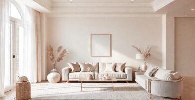 Un salón minimalista