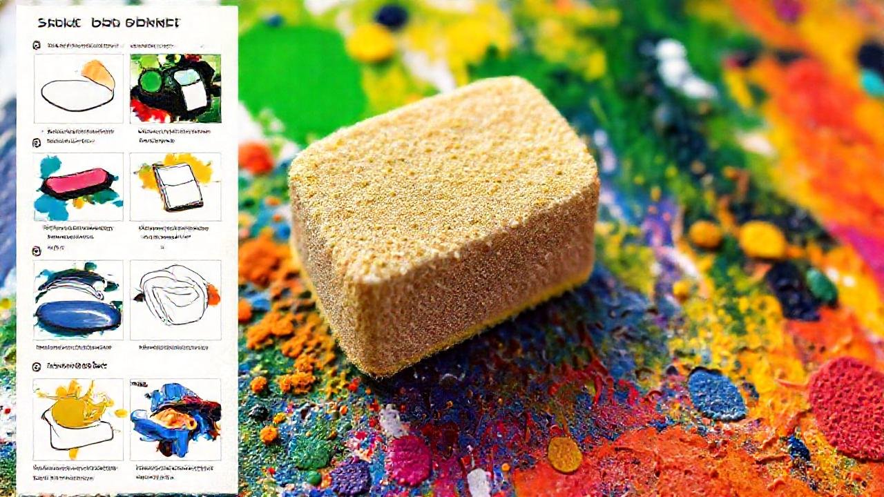 Un taller de arte texturizado y colorido