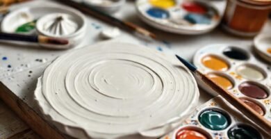 Preparación cerámica con luz artística