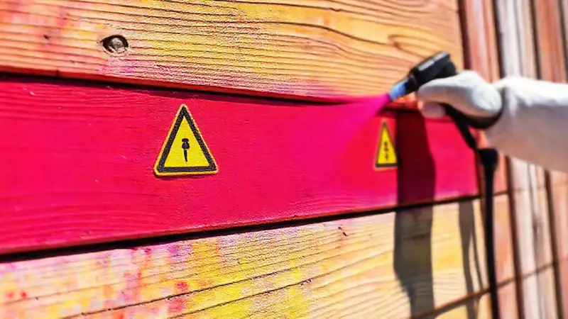 Pintura UV revela madera, exige precaución